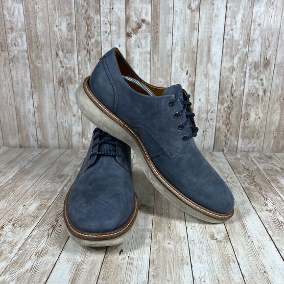 Ecco aurora dark blue oxfords Mens 11 - Picture 6 of 8